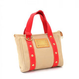 Louis Vuitton Cabas PM Beige x Red Antigua Canvas Hand Bag