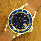 Rolex 18k Gold Submariner Ref. 1680 Purple & Blue Color Change Dial