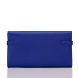 Hermes Blue Electric Epsom Kelly Longue Wallet