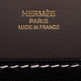 Hermes Bi-color Fusain and Black Veau Sombero Roulis Permabrass Hardware