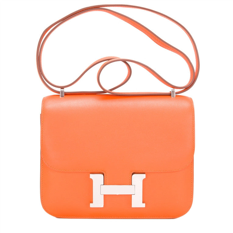 Hermes Orange H Swift Constance 18cm