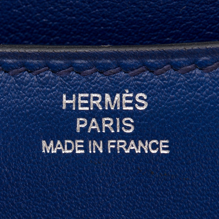Hermes Blue Sapphire Swift Constance 18cm