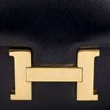 Hermes Vintage Navy Blue Box Leather Constance 23cm