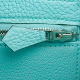 Hermes Blue Atoll Togo Kelly 32cm Palladium Hardware