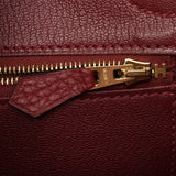 Hermes Rouge H Clemence Birkin 30cm Gold Hardware
