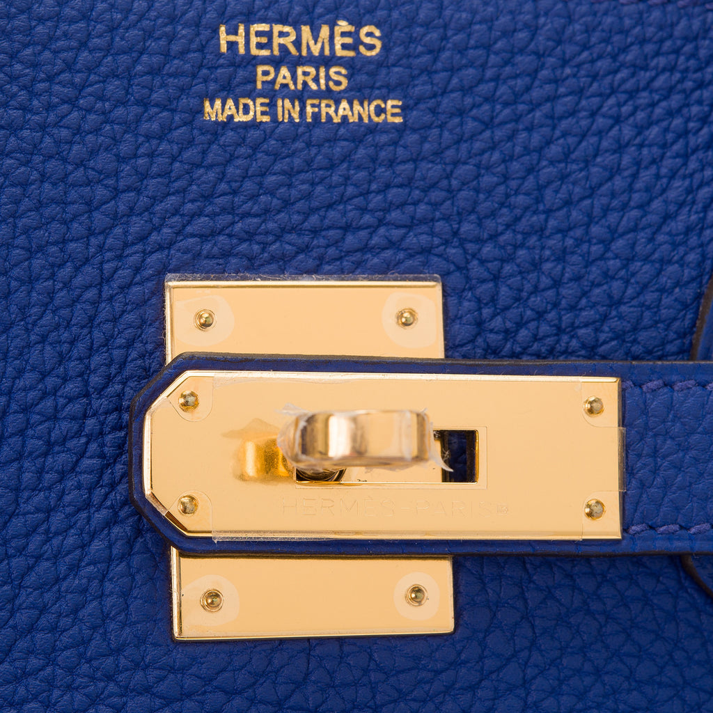 Hermes Blue Electric Togo Birkin 35cm Gold Hardware