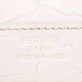 Hermes White Matte Niloticus Himalayan Crocodile Birkin 25cm