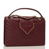 Chanel Paris In Rome Burgundy Sheepskin Flap Bag