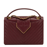 Chanel Paris In Rome Burgundy Sheepskin Flap Bag