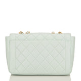 Chanel Vintage Light Turquoise Quilted Lambskin Flap Bag