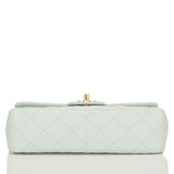 Chanel Vintage Light Turquoise Quilted Lambskin Flap Bag