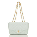 Chanel Vintage Light Turquoise Quilted Lambskin Flap Bag