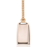 Chanel White Calfskin New Medium \"Jacket\" Boy Bag