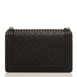 Chanel Black Quilted Caviar New Medium Boy Bag