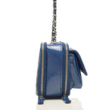 Chanel Blue Patent Pocket Box Mini Bag