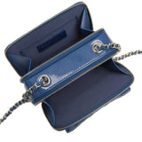 Chanel Blue Patent Pocket Box Mini Bag