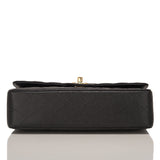 Chanel Black Quilted Caviar Medium Classic Double Flap Bag