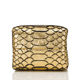 Chanel Paris in Rome Gold Python Il Quadrato Minaudiere