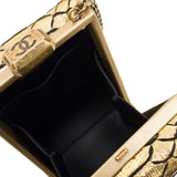 Chanel Paris in Rome Gold Python Il Quadrato Minaudiere