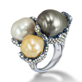 de Boulle Collection Making Waves Multi Pearl Ring