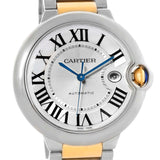 Cartier Ballon Bleu Steel Yellow Gold Automatic Mens Watch W69009Z3