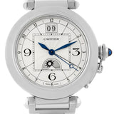 Cartier Pasha Big Date MoonPhase Mens Watch W31093M7 Box Papers