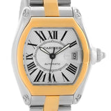 Cartier Roadster 18k Yellow Gold Stainless Steel Mens Watch W62031Y4