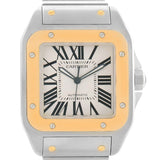 Cartier Santos 100 XL Steel Yellow Gold Watch W200728G Box Papers