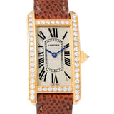 Cartier Tank Americaine 18K Yellow Gold Diamond Watch WB707231