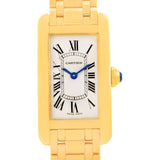 Cartier Tank Americaine 18K Yellow Gold Ladies Watch W26015K2