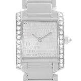 Cartier Tank Francaise Small 18k White Gold Diamond Watch WE1002S3
