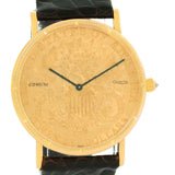 Corum 20 Dollars Double Eagle Yellow Gold Coin Black Strap Watch