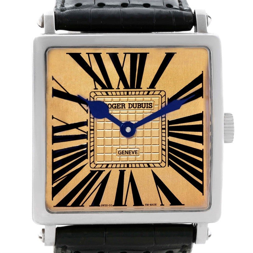 Roger Dubuis Golden Square 18K white gold watch 05/28