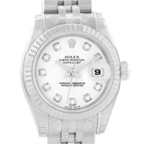 Rolex Datejust White Diamond Dial Ladies Watch 179174 Unworn