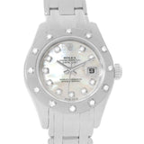 Rolex Masterpiece Pearlmaster 18k White Gold Diamond Watch 80319