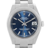 Rolex Midsize Datejust Blue Dial Stainless Steel Watch 178240