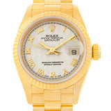 Rolex President Datejust Ladies 18k Yellow Gold Watch 69178 Box Papers