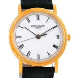 Patek Philippe Calatrava 18k Yellow Gold Hobnail Bezel Watch 3802