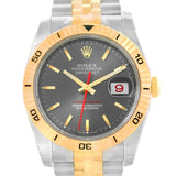 Rolex Thunderbird Turnograph Steel 18k Yellow Gold Watch 116263 Unworn