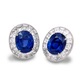 de Boulle Collection Burma Sapphire & Diamond Earrings