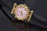 The Royal Diamond lady\'s watch in 18KYG with coral dial & diamonds