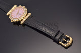 The Royal Diamond lady\'s watch in 18KYG with coral dial & diamonds