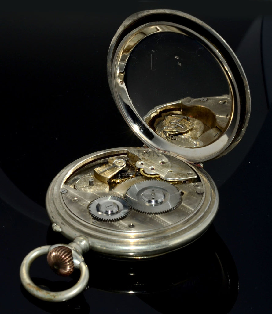 Black Starr & Frost New York C.1890s 80mm Coach watch in Nickel alloy case