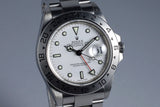 2001 ROLEX EXPLORER II 16570 WHITE DIAL
