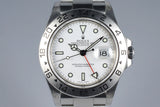 2001 ROLEX EXPLORER II 16570 WHITE DIAL