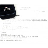 TIFFANY & CO VICTORIA PLATINUM DIAMOND LARGE TAHITIAN PEARL RING