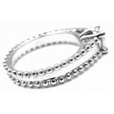 VAN CLEEF & ARPELS VCA ESTELLE PLATINUM DIAMOND RING GIA .50CT D/VVS2
