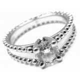 VAN CLEEF & ARPELS VCA ESTELLE PLATINUM DIAMOND RING GIA .50CT D/VVS2