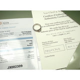 VAN CLEEF & ARPELS VCA ESTELLE PLATINUM DIAMOND RING GIA .50CT D/VVS2