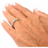 TIFFANY & CO SCHLUMBERGER SIXTEEN STONE 18K GOLD PLATINUM BAND RING